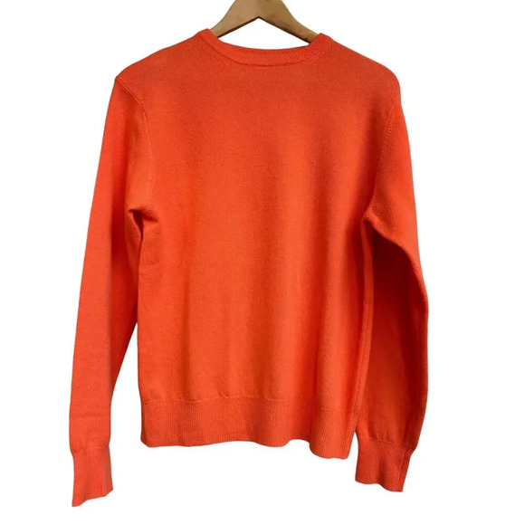 United Colors of Benetton Wool Knitted Crew Neck Pullover Sweater Orange Size M - Picture 1 of 5